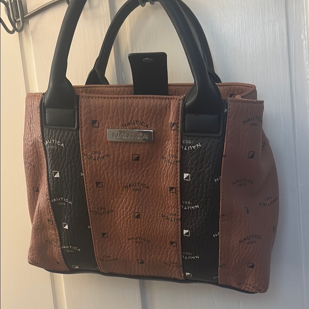 Nautica Brown and Black Handbag